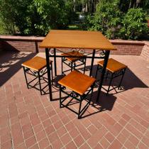 Sala Jantar Completa Mesa 4 Lugares Com banquinhos