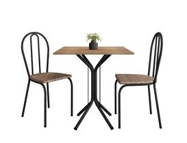Sala Jantar/Cozinha Juliete 4L 2 Cad Carvalho/Chumbo