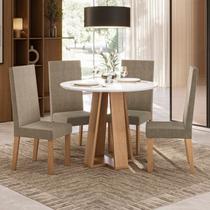 Sala Jantar Estilo Red Laqueado Fosco 4 Cadeiras Nice