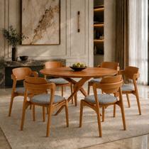 Sala Jantar Maciça Luxo 06 lugares Palermo - Essenza Móveis Sala Jantar Maciça Luxo 06 lugares Palermo - Essenza Móveis