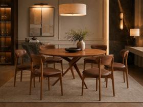 Sala Jantar Maciça Luxo 06 lugares Pisa - Essenza Móveis Sala Jantar Maciça Luxo 06 lugares Pisa - Essenza Móveis