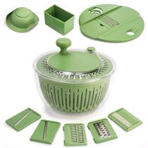 Salad Spinner SUSTEAS Large de 4,25 Qt com fatiador e peneira de 5 lâminas Salad Spinner SUSTEAS Large de 4,25 Qt com fatiador e peneira de 5 lâminas