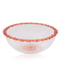 Saladeira Acrílico Borda Coral Laranja