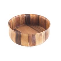 Saladeira Baixa Fruteira Madeira Porta Objetos Legumes Frutas Saladas Centro de Mesa Decoração Cozinha Jantar 10x31cm