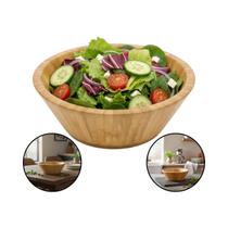 Saladeira Bambu Tigela Bowl Frutas Legumes Cozinha 1 Litro Bege