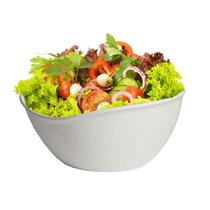 Saladeira bowl oval design bege marfim tigela salada pipoca
