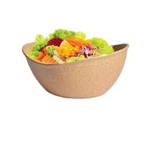Saladeira bowl oval design marrom claro vasilha p/ salada - EVO