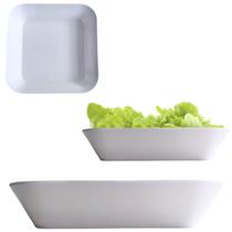 Saladeira Branca Pote Bowl em Melamina Plástico Tigela 20cm