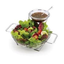 Saladeira Com Molheira Andrea Inox e Vidro Forma