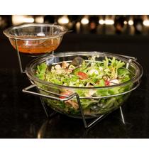 Saladeira com molheira bowl para salada e molho em vidro Forma Inox 802741