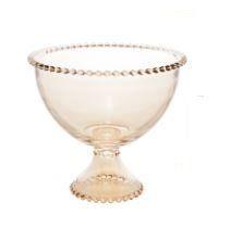 Saladeira com pé pearl âmbar