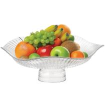 Saladeira com Pé Redondo Vidro Ruvolo Gourmet Sortida - Casa & Video