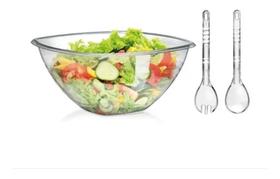 Saladeira Conjunto Para Salada 3 Peças 4500ml Acrilico Delta Util