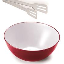 Saladeira de 4 litros com pegador em inox Saladeira de 4 litros com pegador em inox