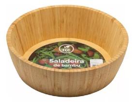 Saladeira de Bambu Bowl Grande 30x30x8,5cm