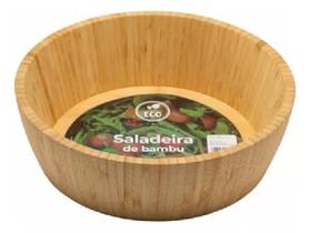 Saladeira De Bambu Bowl Grande 30X30X8,5Cm Único