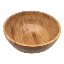 Saladeira De Bambu Bowl Grande Redondo 28cm Servir Saladas