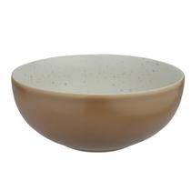 Saladeira de Cerâmica Tuille Bege/Branca 2L 24x9,5cm Saladeira de Cerâmica Tuille Bege/Branca 2L 24x9,5cm