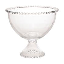 Saladeira De Cristal Com Pé Pearl 21cm Mesa Postar Almoço