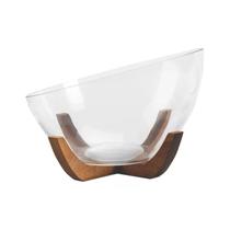 Saladeira de Vidro com Base 22 cm Mimo Acácia VD24045 Saladeira de Vidro com Base 22 cm Mimo Acácia VD24045