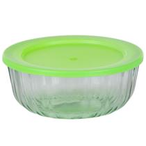 Saladeira De Vidro Com Tampa Plástica 900ml Pote Para Guardar Verdura Legumes Frutas Geladeira Cozinha Oceani
