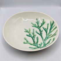 Saladeira em Melamina Desenho Coral (verde) 32x33cm