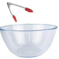 Saladeira em vidro Borosilicato 1,4 L 18x9 cm com pegador