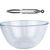 Saladeira em vidro Borosilicato 2.5 L 23x10,5 com pegador