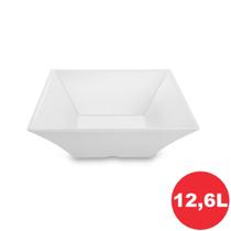 Saladeira Melamina Square Branco Haus 40x40x14,5cm 12,6L Ds58141