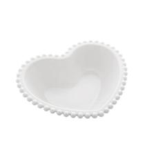 Saladeira Porcelana Coração Beads Branco - Bon Gourmet