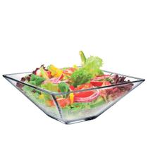 Saladeira Quadrada de Vidro Milão M Vidro 1240ml Ruvolo