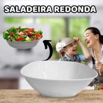 Saladeira Redonda Branca Melamina 15cm Grande Resistente Vasilha