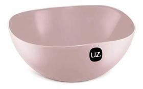 Saladeira Redonda De Plástico Uz Rosa 3 litros Grande