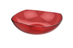 Saladeira Trio Vermelha Transparente Multuso Crippa Bowl