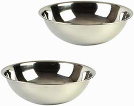 Saladeiras Bowl Gourmet 18cm e 20cm Tijelas de Aço Inox 2 Unidades