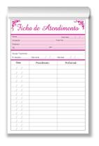 Salão de Beleza Ficha Bloco Sessão de Atendimento Organize