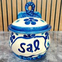 Saleiro de cerâmica Azul, vermelho e Neutro - Ana ceramica