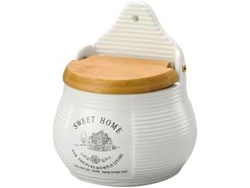 Saleiro de Cerâmica com Tampa de Bambu Lyor Bancada e Parede