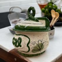 Saleiro de Cozinha Com Suporte de Parede Feito em Cerâmica