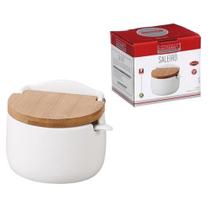 Saleiro de Porcelana Asper Com Colher 300ml Hauskraft