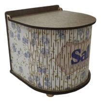 Saleiro Decorativo Estampado Tampa Articulada Ideal Para Organização Praticidade Cozinha