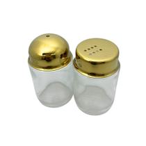 Saleiro e Paliteiro Dourado Fineza