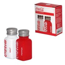 Saleiro e Pimenteiro Coca-Cola 4x9,5cm Vermelho e Branco - Haüskraft