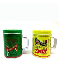 Saleiro E Pimenteiro Conjunto 2 Peças Retro Metal Prana Saleiro E Pimenteiro Conjunto 2 Peças Retro Metal Prana