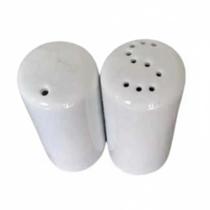 Saleiro epaliteiro de mesa kit 2 pçs base reta em porcelana forte e resistente