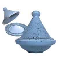 Saleiro Marroquino Tagine Porcelana Resistente Rita Lobo Azul Mesclado - Prattos