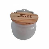 Saleiro parede 1 kg porcelana branco gelo Saleiro parede 1 kg porcelana branco gelo