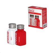 Saleiro Pimenteiro Coca Cola Premium Vidro Sal e Pimenta