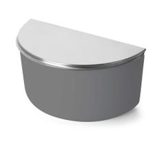 Saleiro Plástico de Bancada 1Kg com Tampa de Aço Inox Forma