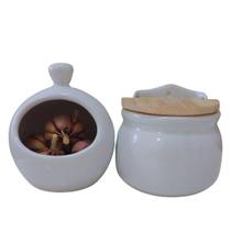 Saleiro + Porta Alho em Cerâmica:Dê um toque de charme à sua cozinha!